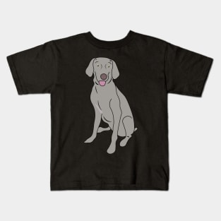 Weimaraner Silver Gray Puppy Dog Lover Kids T-Shirt